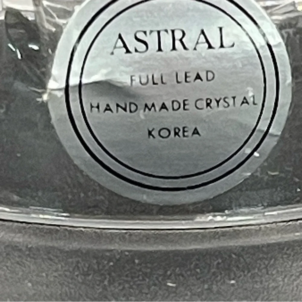 Astral Diamond Cut Bowl Full Lead Handmade Crystal Korea Clear‎ 3 Inch